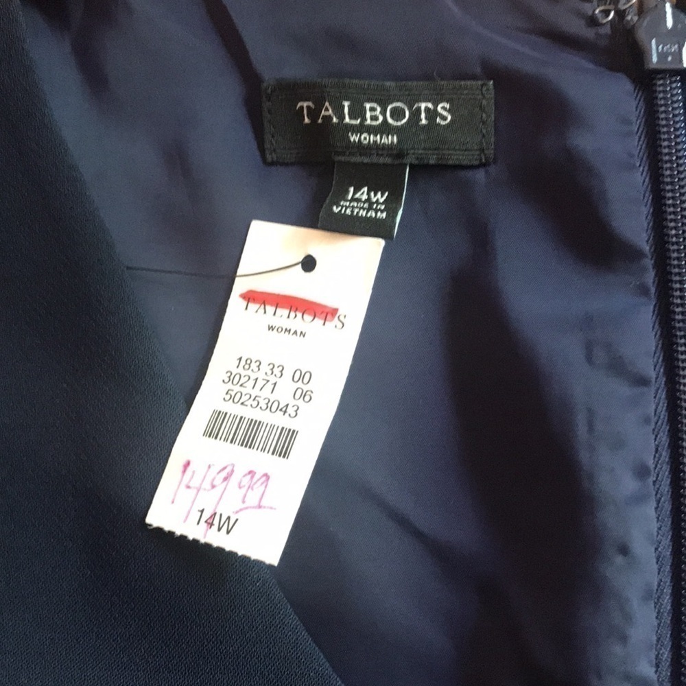 🆕 Talbots Navy Dress 14W - Picture 6 of 6